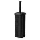 Blue Canyon Lace Design Toilet Brush Plastic Black