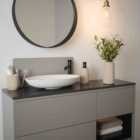 Matt Grey Glass Bathroom Splashback 250 X 500 X 4Mm