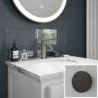 Clear Glass Bathroom Splashback With Bronze Caps 250 X 500 X 4Mm