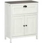 kleankin Bathroom Storage Cabinet Freestanding Storage Cupboard with Drawer