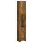 Vidaxl Bathroom Cabinet Smoked Oak 30X30X183.5 Cm Engineered Wood
