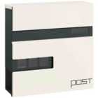 HOMCOM Wall Mounted Post Box, Weatherproof Letterbox with Lock, White