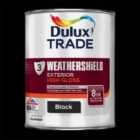 Dulux Trade Weathershield Gloss Paint Black 1L