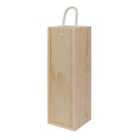 Harbour Housewares Wooden Champagne Wine Box - Single Bottle - Natural