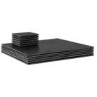 12 Piece Linea Square Slate Placemats & Coasters Set - 10Cm