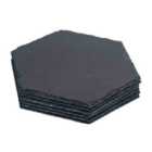 Argon Tableware Hexagon Slate Placemats - 30cm x 26cm - Pack of 6