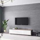 Garden Sanctuary 1000Cm X 53Cm Linen Textured Non-woven Wallpaper - Dark Grey