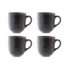 Mason Cash Reactive Linear Set Of 4 Black Mugs