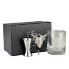 Selbrae House Highland Cow Glass, Pourer & Jigger Set