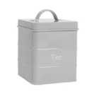 Vintage Metal Kitchen Tea Canister - Grey