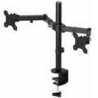 Gr8 Home Double Twin Arm Desk Mount Tv Lcd Monitor Computer Screen Bracket Dual 13"-27"