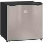 HOMCOM 46L Counter Top Fridge with Chiller Box Mini Fridge for Bedrooms Silver