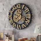 Garden Sanctuary 50Cm Large Retro Gear Silent Wall Clock