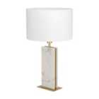 Eglo Belesar Stone And Steel Table Lamp, White