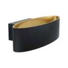 Eglo Maccacari LED Black And Gold Wall Light