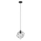 Eglo Straiton Black Steel Modern Geometric Pendant Light