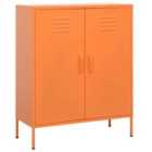 vidaXL Storage Cabinet Orange 80X35X101.5 Cm Steel