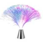 Innoteck Fiber Optic Lamp - Changing Colour Rotating LED Fiber Optic Desk Lamp - Colour Changing Battery-operated Lamp - For Childrens Bedroom, Night Light, And Perfect Home Decoration