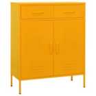 vidaXL Storage Cabinet Mustard Yellow 80X35X101.5 Cm Steel