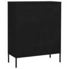 vidaXL Storage Cabinet Black 80X35X101.5 Cm Steel