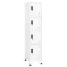 vidaXL Locker Cabinet White 38X45X180 Cm Steel
