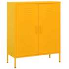 vidaXL Storage Cabinet Mustard Yellow 80X35X101.5 Cm Steel