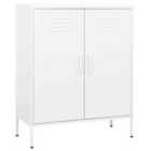 vidaXL Storage Cabinet White 80X35X101.5 Cm Steel