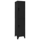 vidaXL Locker Cabinet Black 38X45X180 Cm Steel