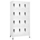 vidaXL Locker Cabinet White 90X45X180 Cm Steel