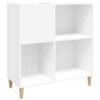 vidaXL Record Cabinet White 84.5X38X89 Cm Engineered Wood