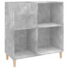 vidaXL Record Cabinet Concrete Grey 84.5X38X89 Cm Engineered Wood