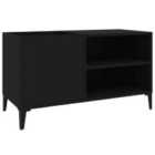 vidaXL Record Cabinet Black 84.5X38X48 Cm Engineered Wood