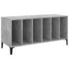 vidaXL Record Cabinet Concrete Grey 100X38X48 Cm Engineered Wood