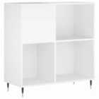 vidaXL Record Cabinet White 84.5X38X89 Cm Engineered Wood