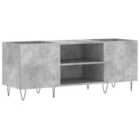 vidaXL Record Cabinet Concrete Grey 121X38X48 Cm Engineered Wood