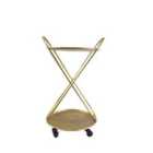 Candelight 78Cm Round Shaped Trolley Gold
