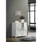 Timber Art Design 4 Door Storage Cabinet White Swirl