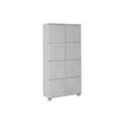 Timber Art Design 8 Door Storage Cabinet White Swirl