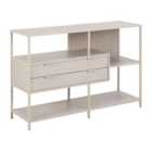 Furniture To Go Seaford Grey Storage Unit With 2 Drawers And 3 Shelves