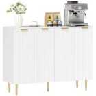 HOMCOM Sideboard Buffet Cabinet with Adjustable Shelves, White