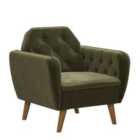 Ng Teresa Memory Foam Accent Chair Green Velvet