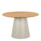 Furniture To Go Soli Round Dining Table In Oak/Grey 120X75cm
