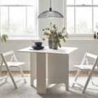 Julian Bowen Gatan Small Gateleg Table With 2 Chairs - White