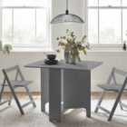 Julian Bowen Gatan Small Gateleg Table With 2 Chairs - Grey