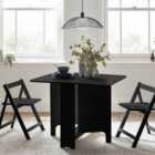 Julian Bowen Gatan Small Gateleg Table With 2 Chairs - Black