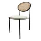 Fusion Living Paris Cream Bouclé Dining Chair