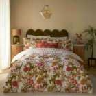 Seventy Three Ishana Reversible Floral Super King Duvet Cover Set Russet