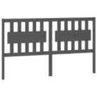 vidaXL Bed Headboard Grey 155.5X4X100 Cm Solid Wood Pine