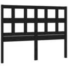 vidaXL Bed Headboard Black 145.5X4X100 Cm Solid Wood Pine
