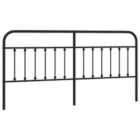 vidaXL Metal Headboard Black 193 Cm